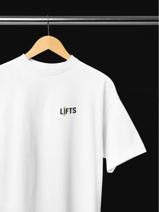 LIFTS. "IRON WILL" Oversized T-Shirt -  Classic Heavy Edition (White)